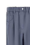 baggy viscose and linen fluid twill pants