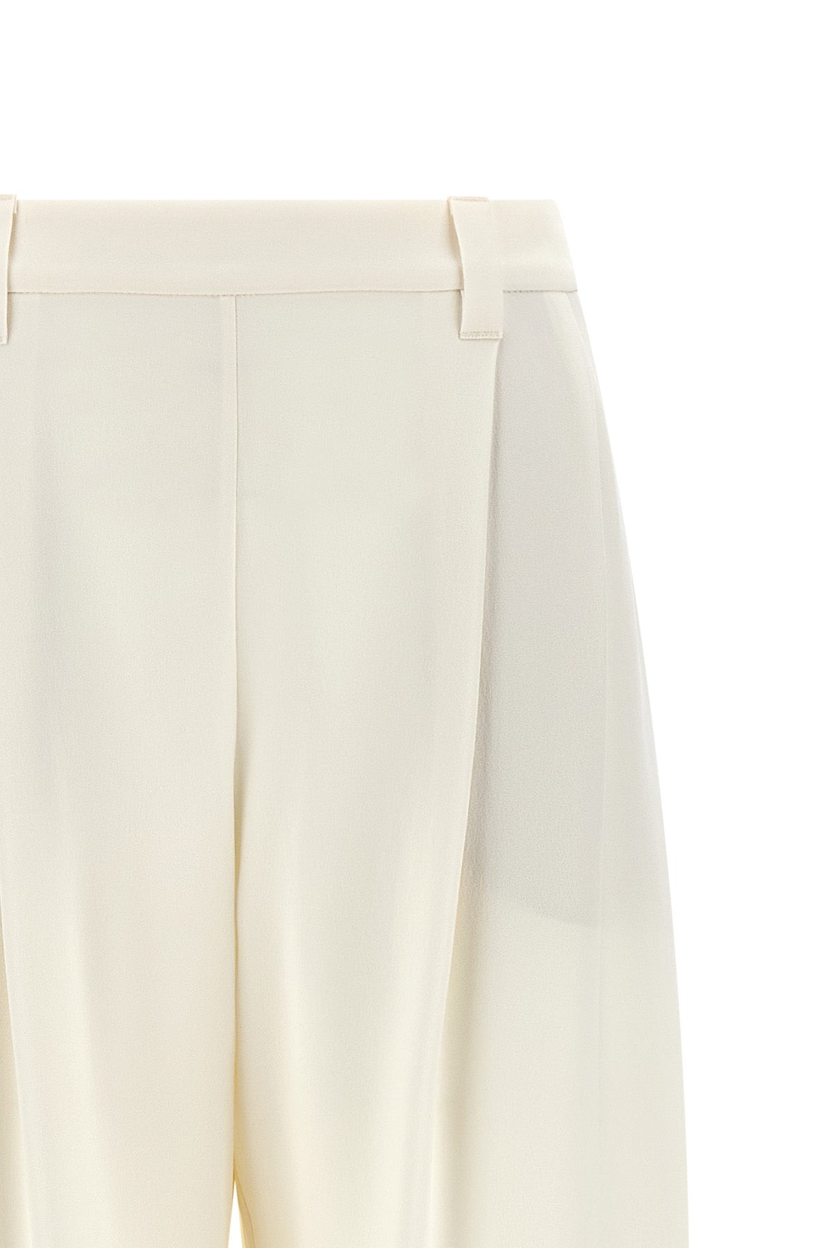 sartorial-inspired fluid linen blend twill pants