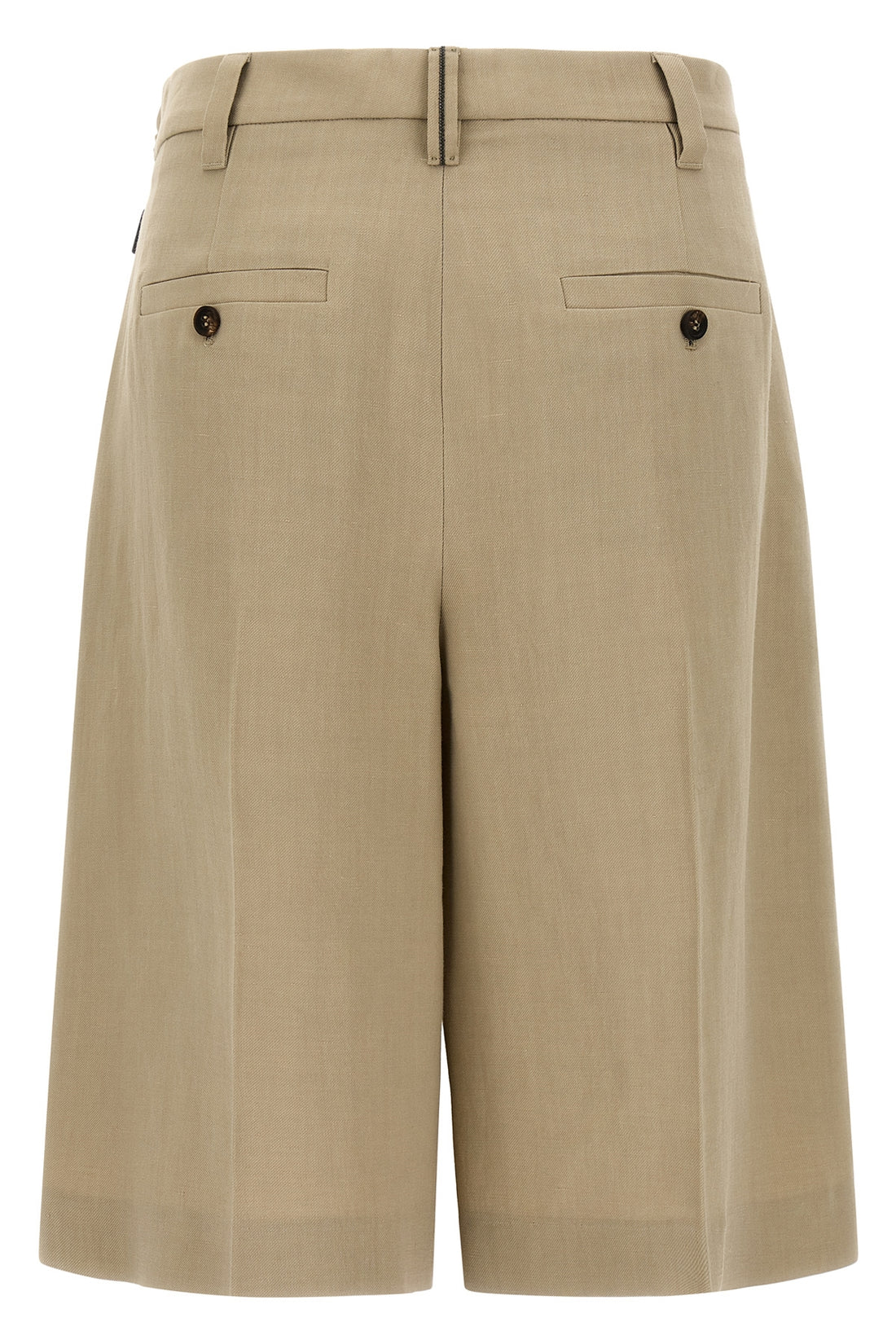 BRUNELLO CUCINELLI 42 tailored bermuda shorts in linen blend twill