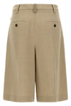 tailored bermuda shorts in linen blend twill