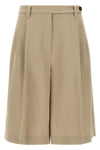 tailored bermuda shorts in linen blend twill