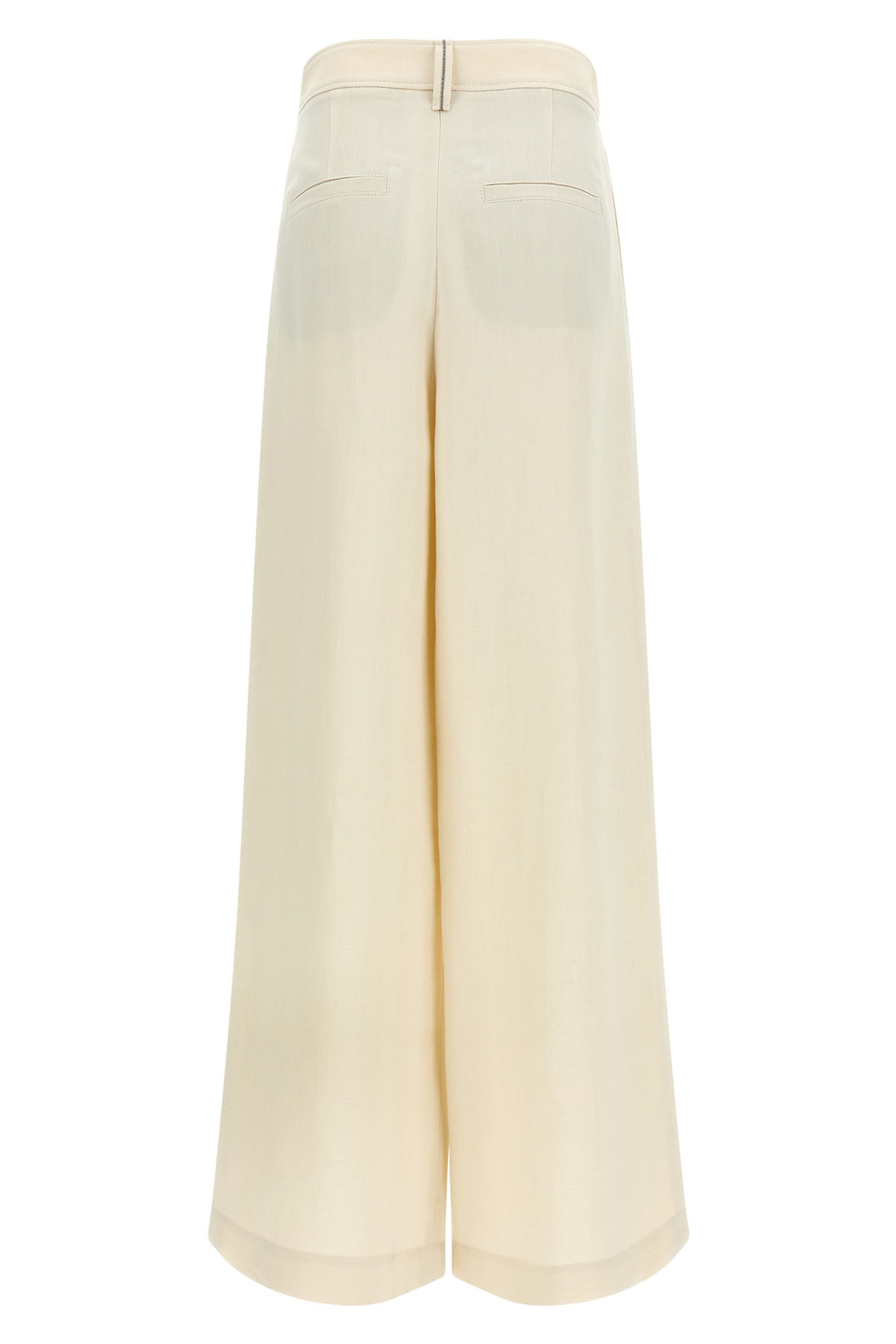 BRUNELLO CUCINELLI 42 palazzo pants in linen blend