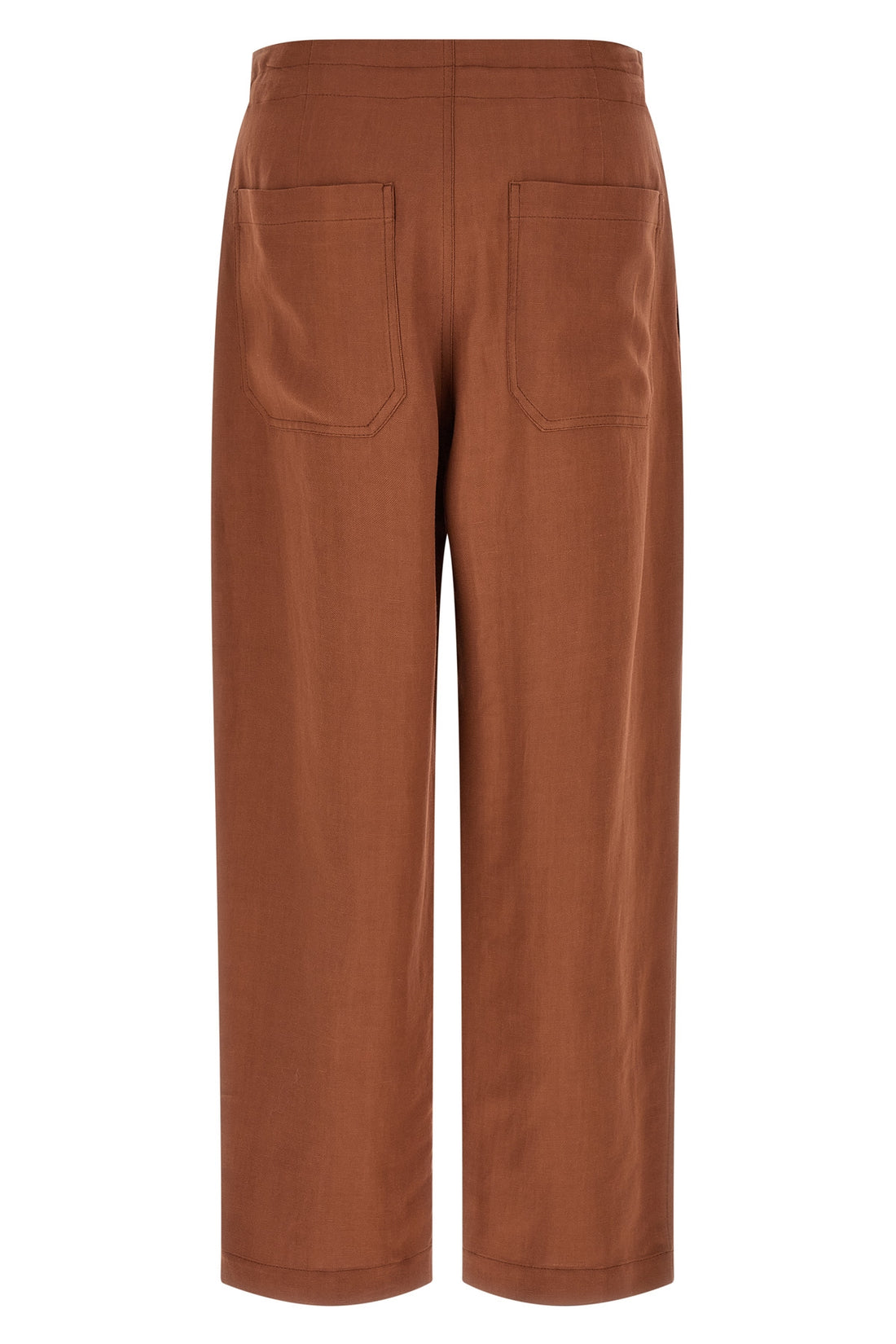 BRUNELLO CUCINELLI 40 tailored track viscose and linen fluid twill pants