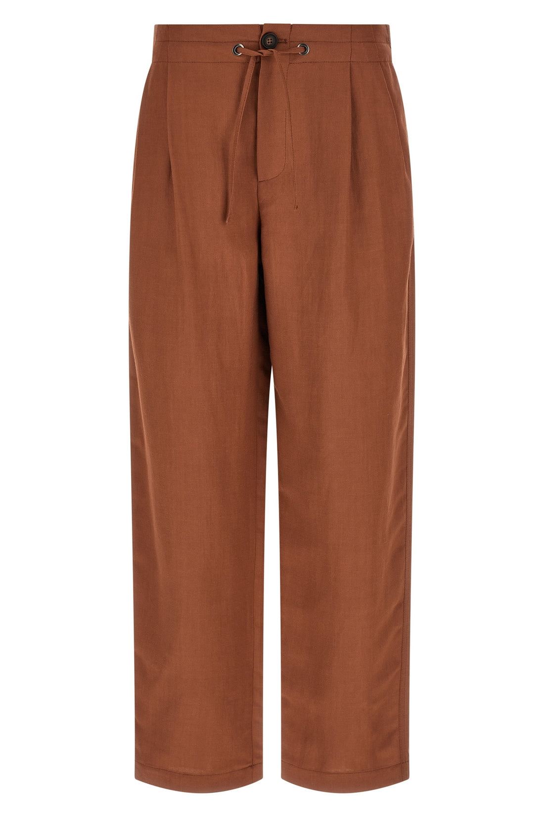 BRUNELLO CUCINELLI 40 tailored track viscose and linen fluid twill pants