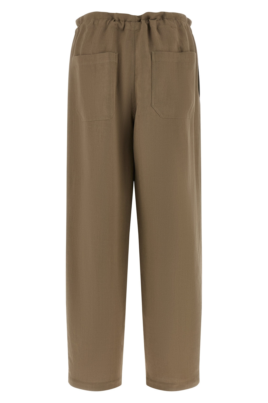 BRUNELLO CUCINELLI 38 tailored track viscose and linen fluid twill pants