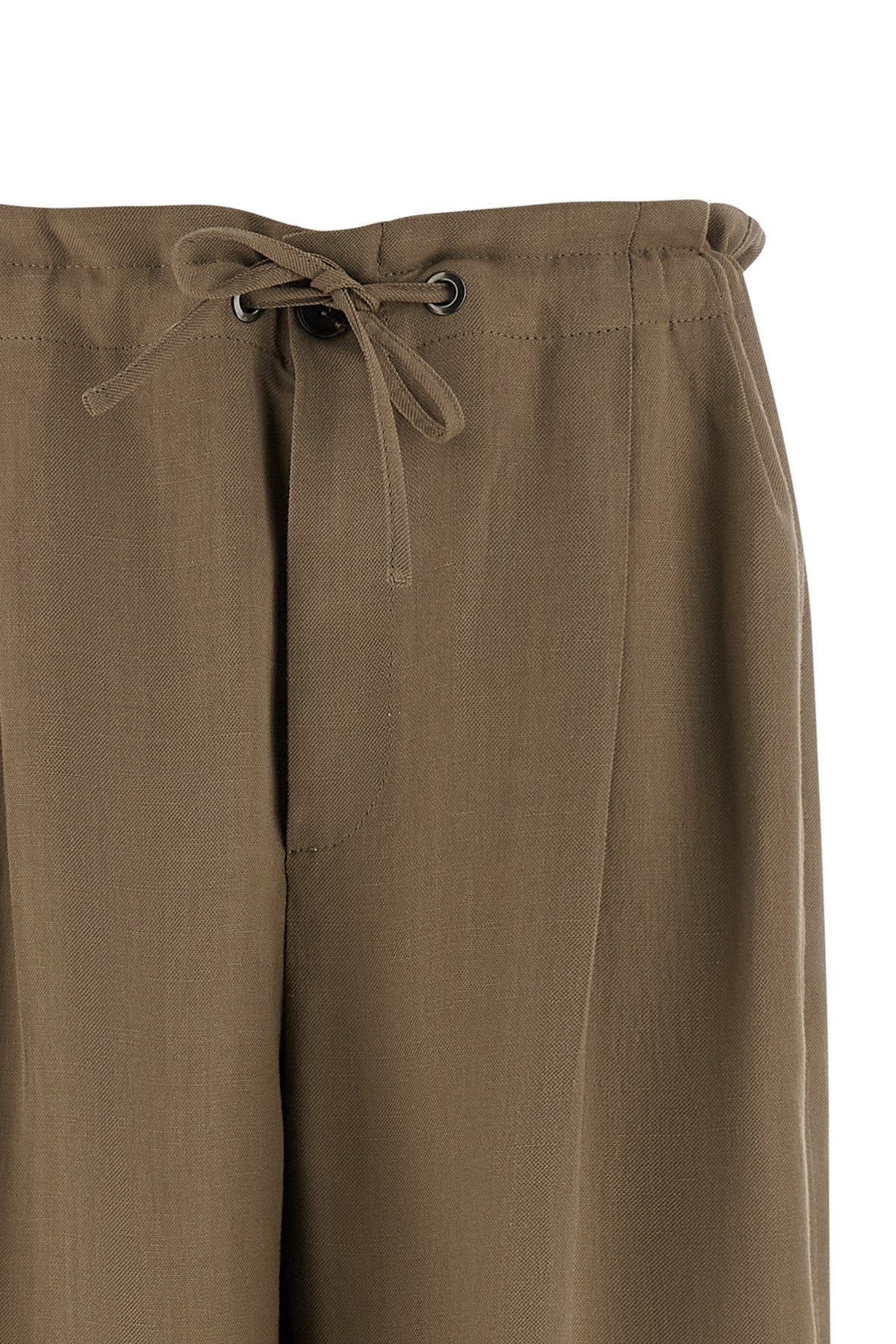tailored track viscose and linen fluid twill pants