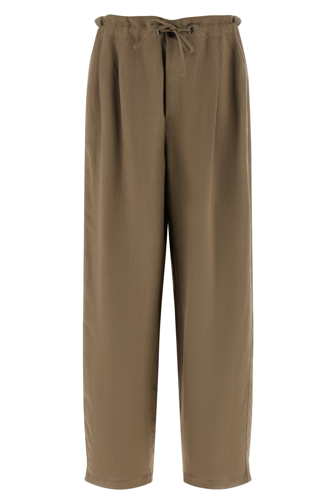 BRUNELLO CUCINELLI 38 tailored track viscose and linen fluid twill pants