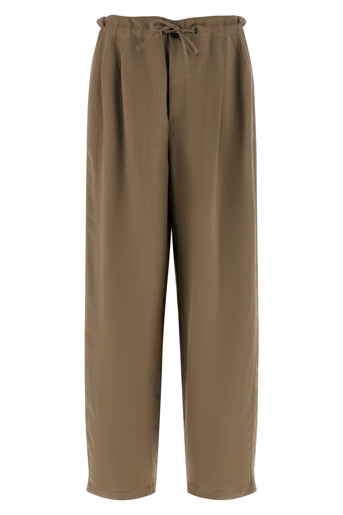 tailored track viscose and linen fluid twill pants