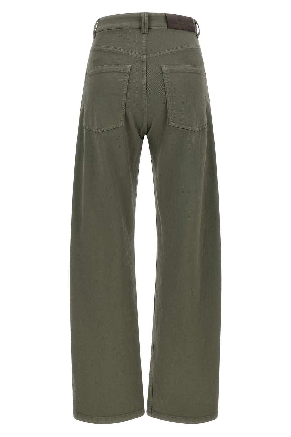 BRUNELLO CUCINELLI 38 brunello cucinelli stretch cotton jeans define a wide-leg silhouette