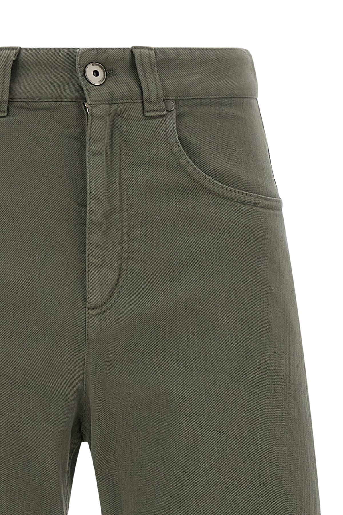 brunello cucinelli stretch cotton jeans define a wide-leg silhouette