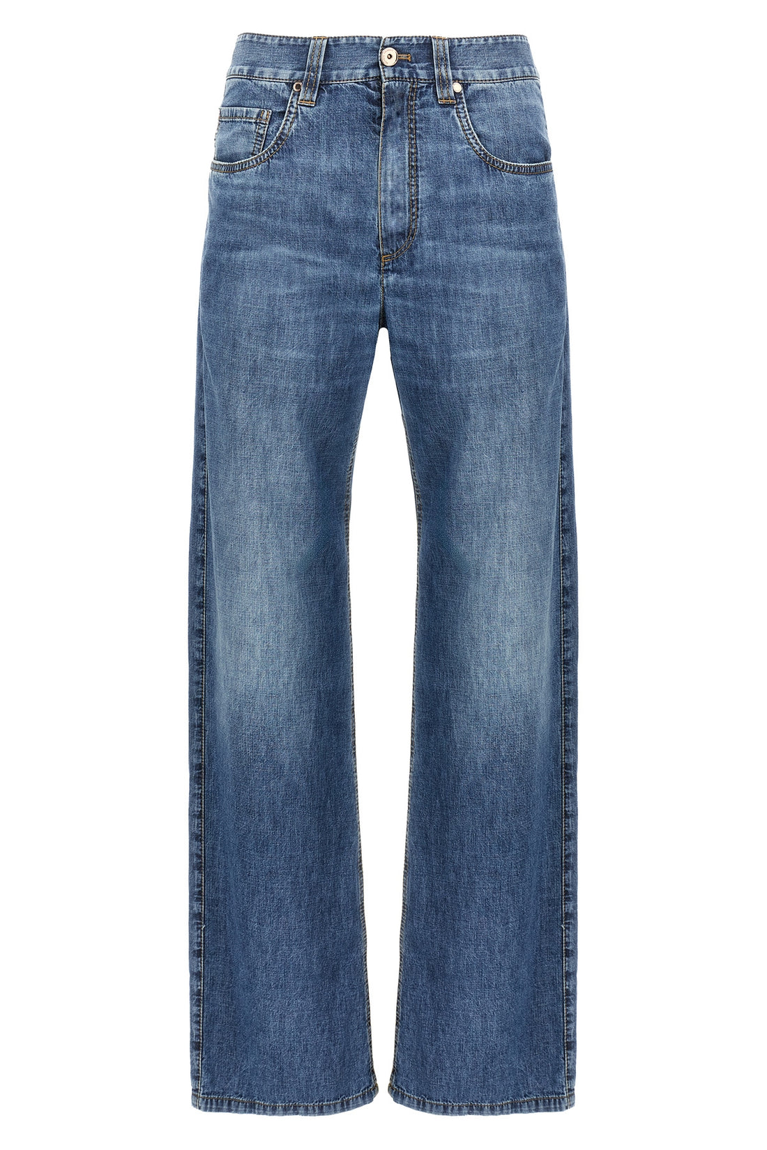 BRUNELLO CUCINELLI 38 delavé cotton denim jeans