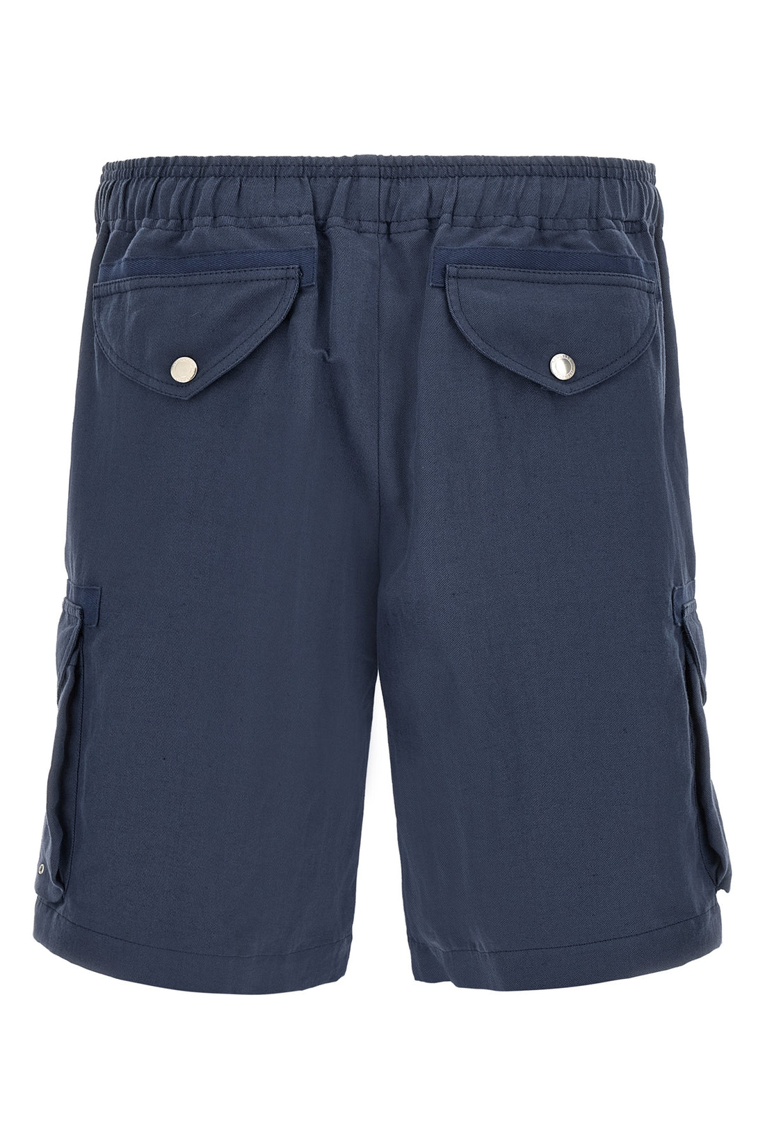 BRUNELLO CUCINELLI 46 cargo bermuda shorts in flamed cotton and linen drill