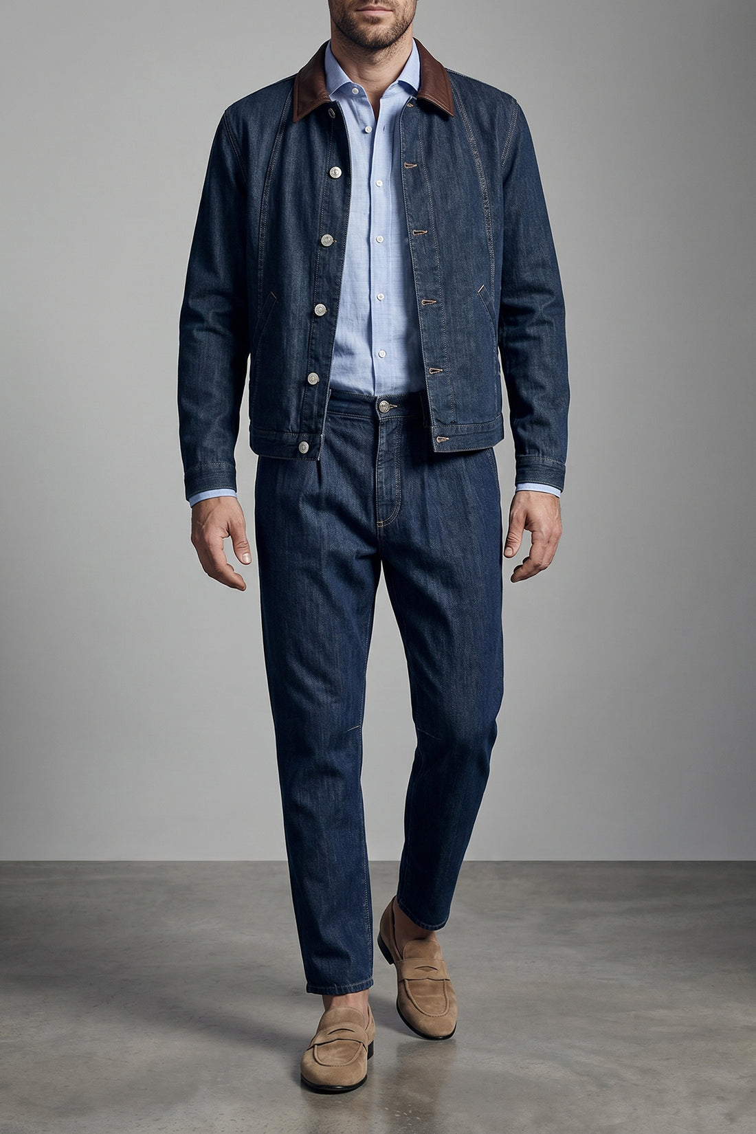 BRUNELLO CUCINELLI 50 chinos in denim cotton