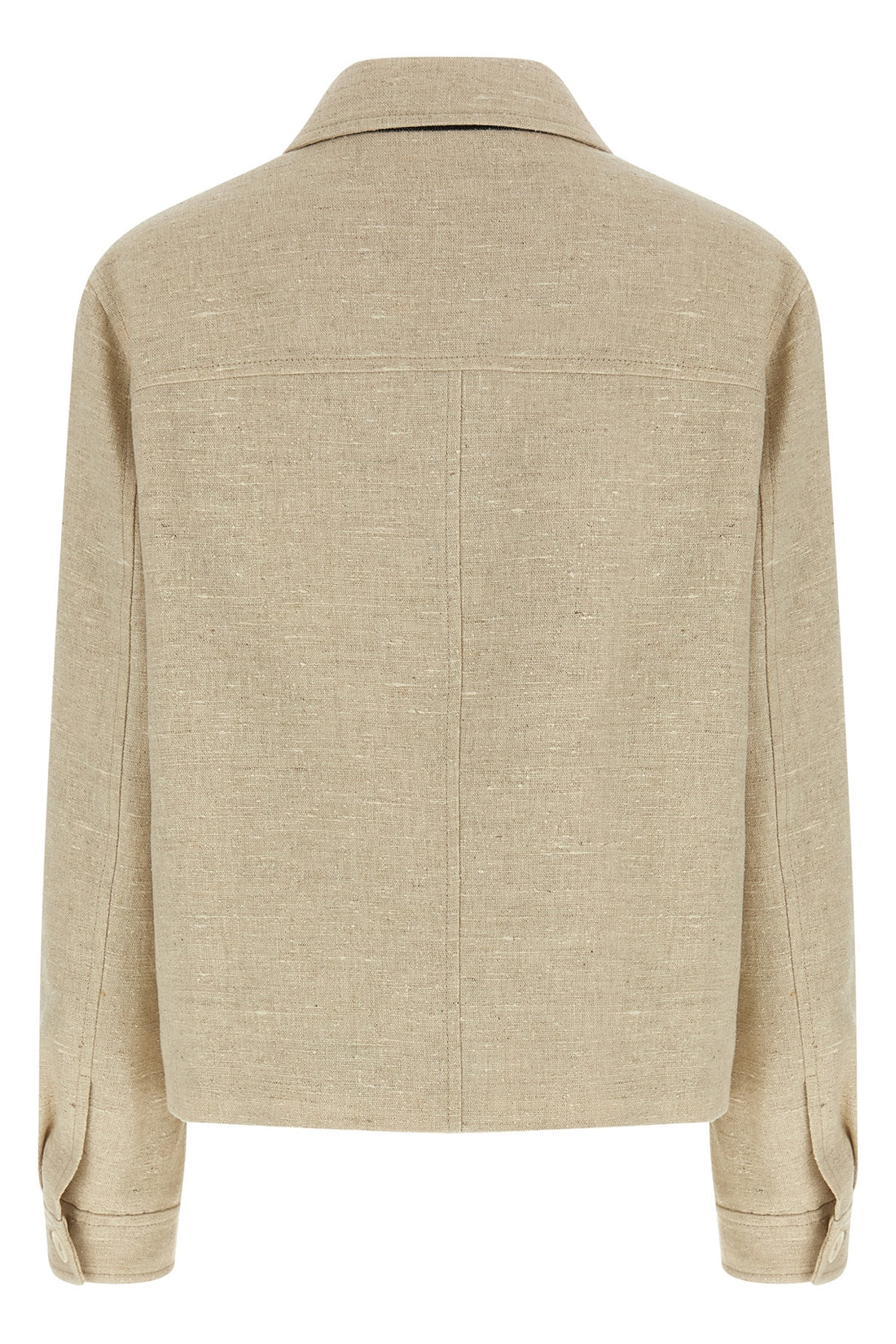 BRUNELLO CUCINELLI 36 double-breasted jacket in linen and silk blend