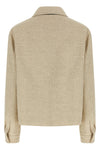 double-breasted jacket in linen and silk blend