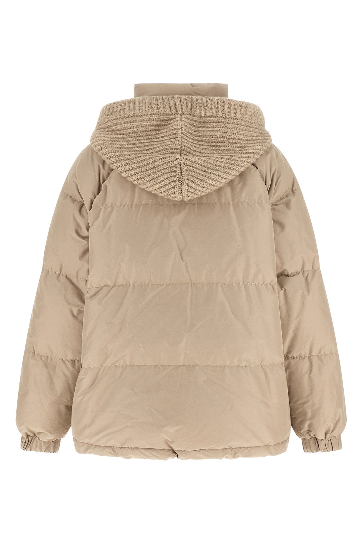 the brunello cucinelli down jacket redefines the volumes of outerwear through a