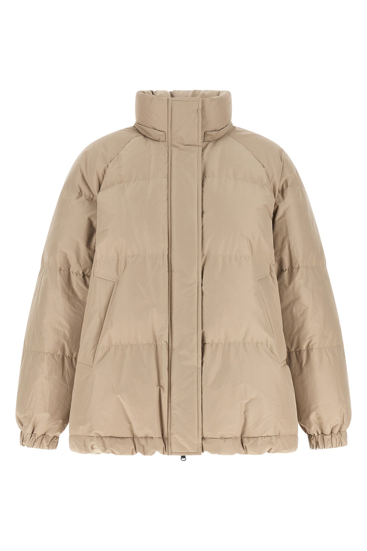 the brunello cucinelli down jacket redefines the volumes of outerwear through a
