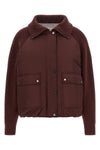 the brunello cucinelli quilt jacket in techno cotton taffeta