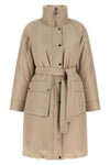 the long brunello cucinelli down jacket redefines the volumes of outerwear throu