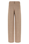 loose pleated pants in sparkling linen twill