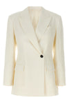 double-breasted viscose blend blazer