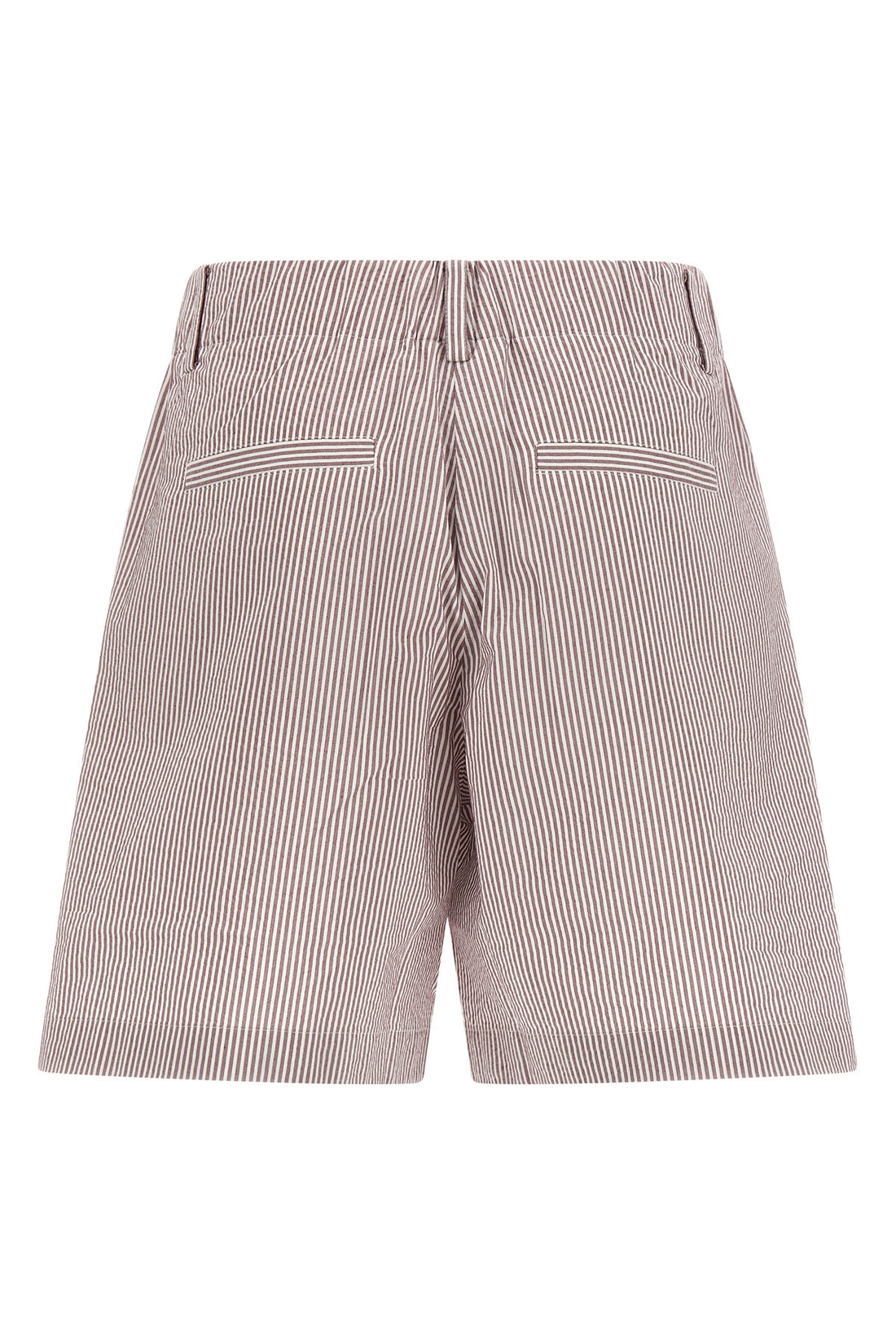 BRUNELLO CUCINELLI S baggy striped cotton blend shorts