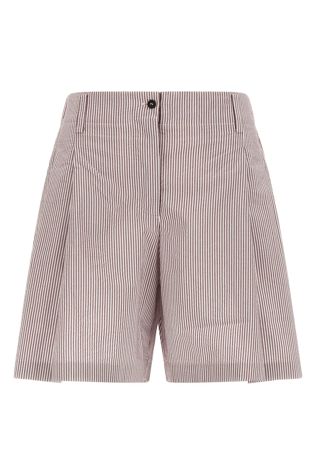 BRUNELLO CUCINELLI S baggy striped cotton blend shorts