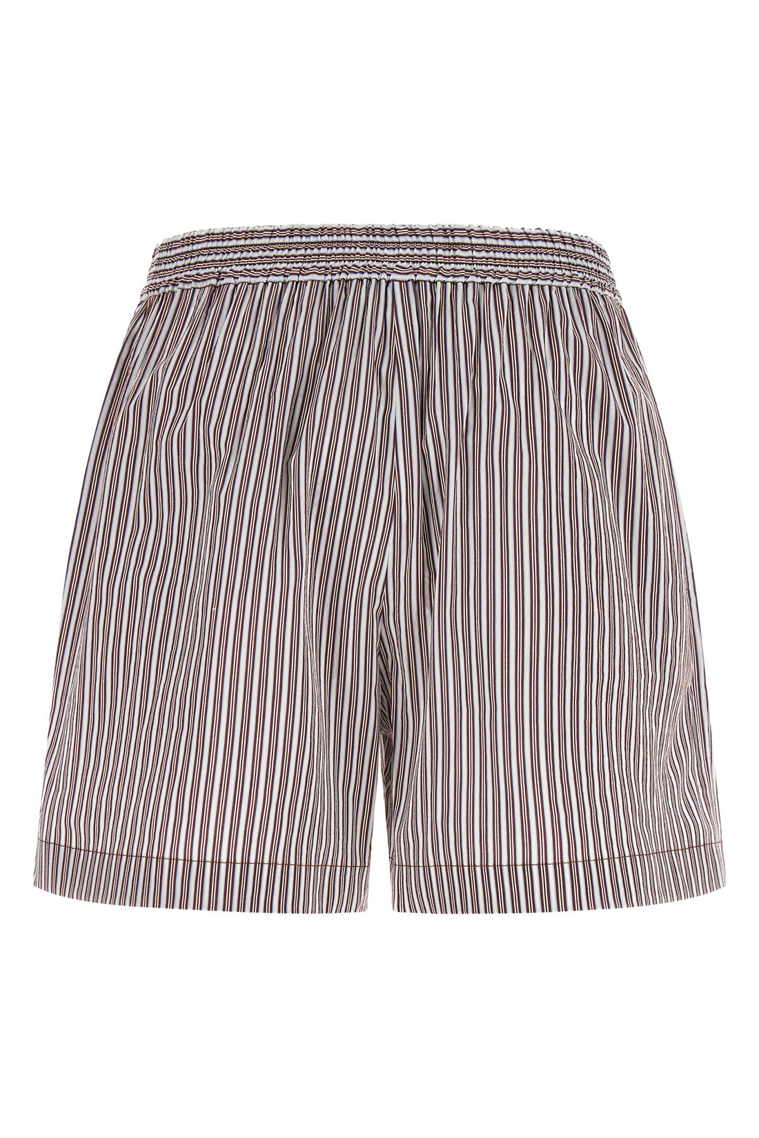 BRUNELLO CUCINELLI L pyjama shorts in cotton poplin and striped silk