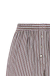 pyjama shorts in cotton poplin and striped silk