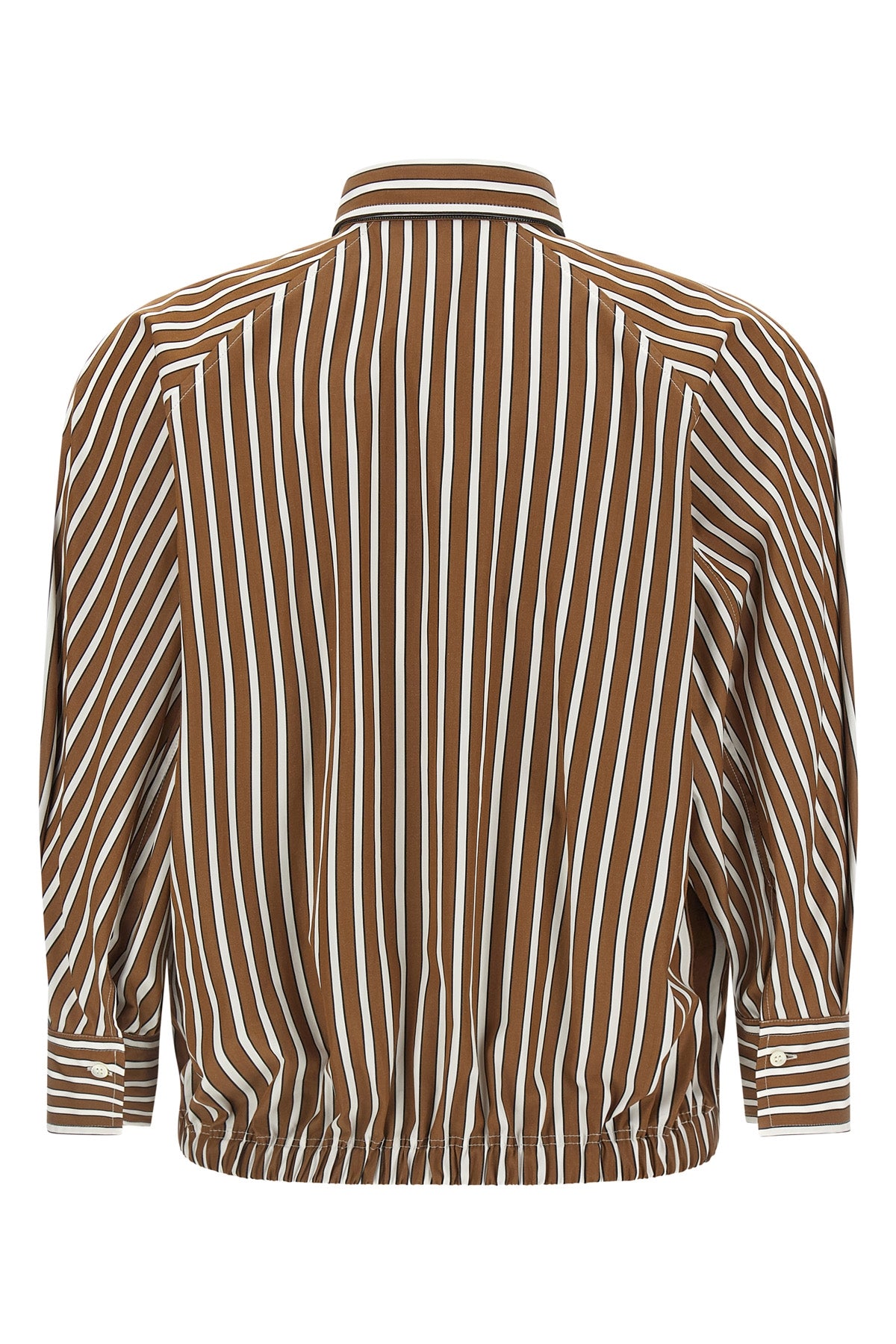 shadow striped cotton poplin shirt