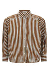 shadow striped cotton poplin shirt