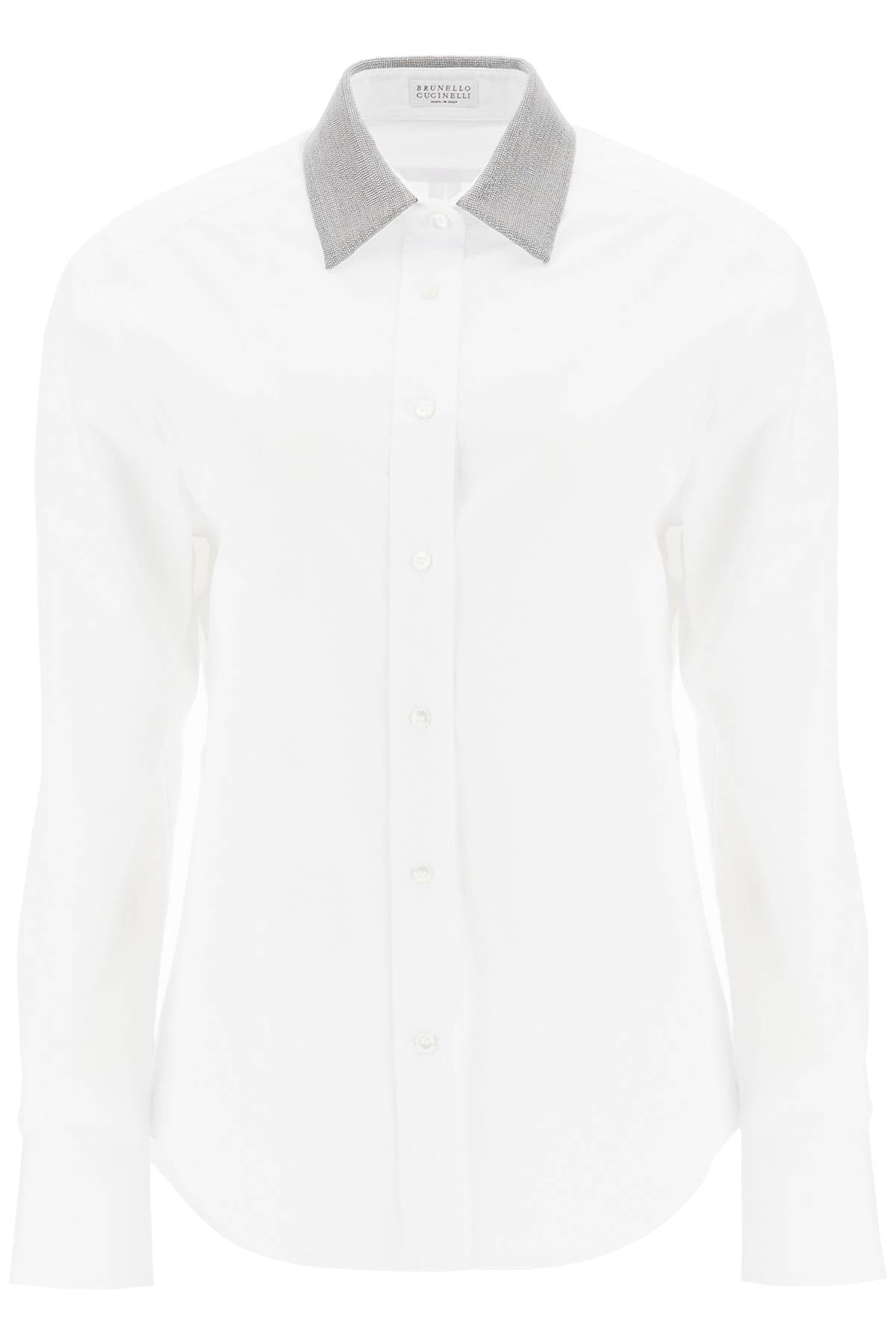 &quot;shirt with beaded collar