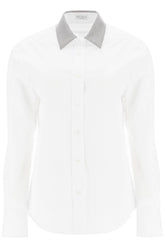 "shirt with beaded collar