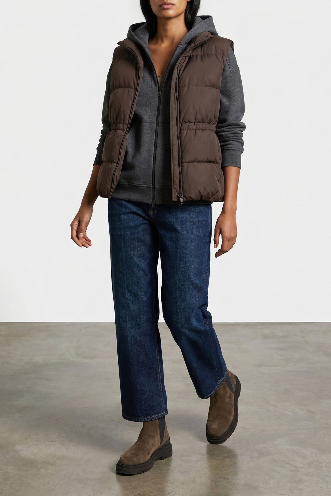 BRUNELLO CUCINELLI L lightweight stretch cotton mélange hoodie