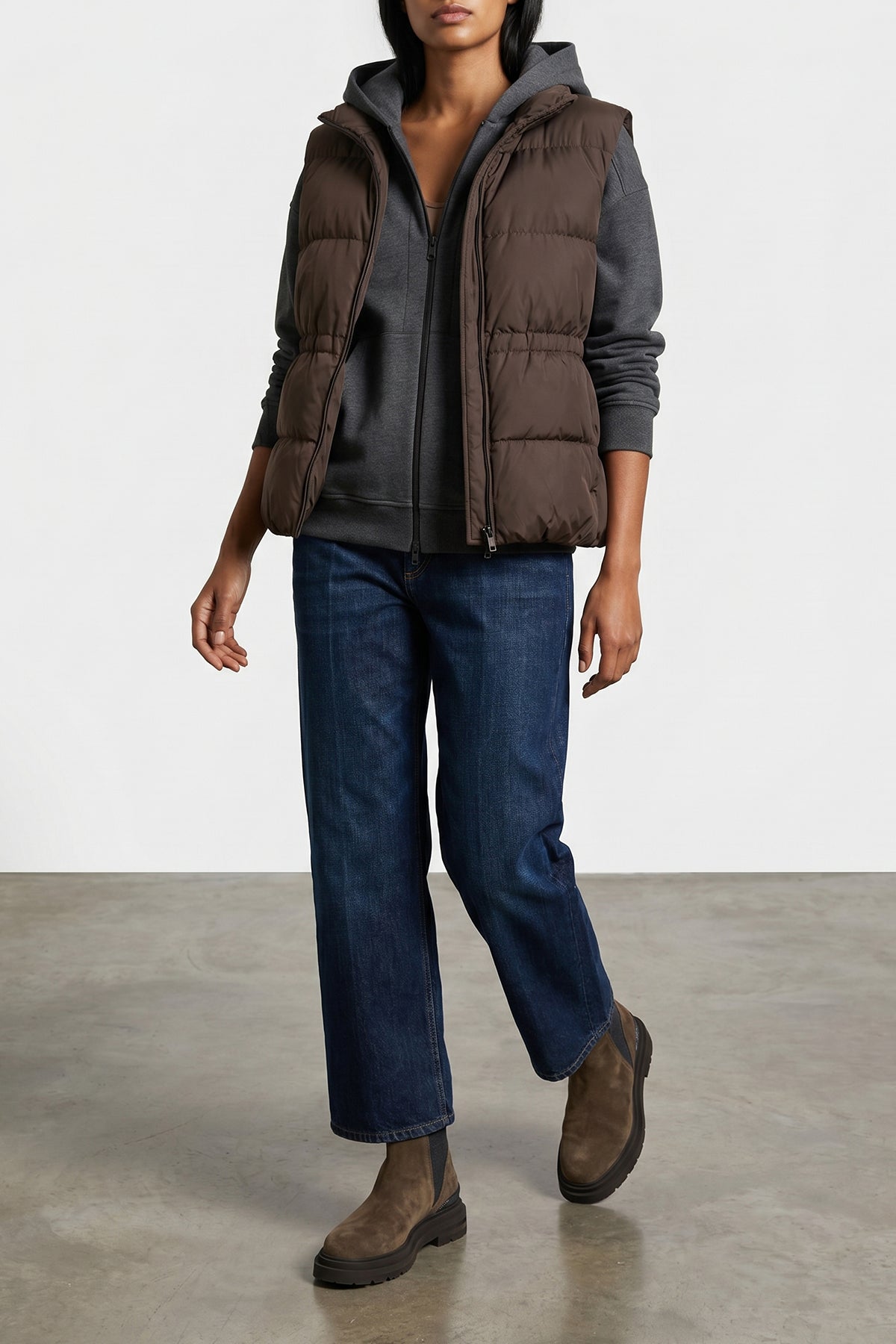 lightweight stretch cotton mélange hoodie