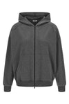 lightweight stretch cotton mélange hoodie