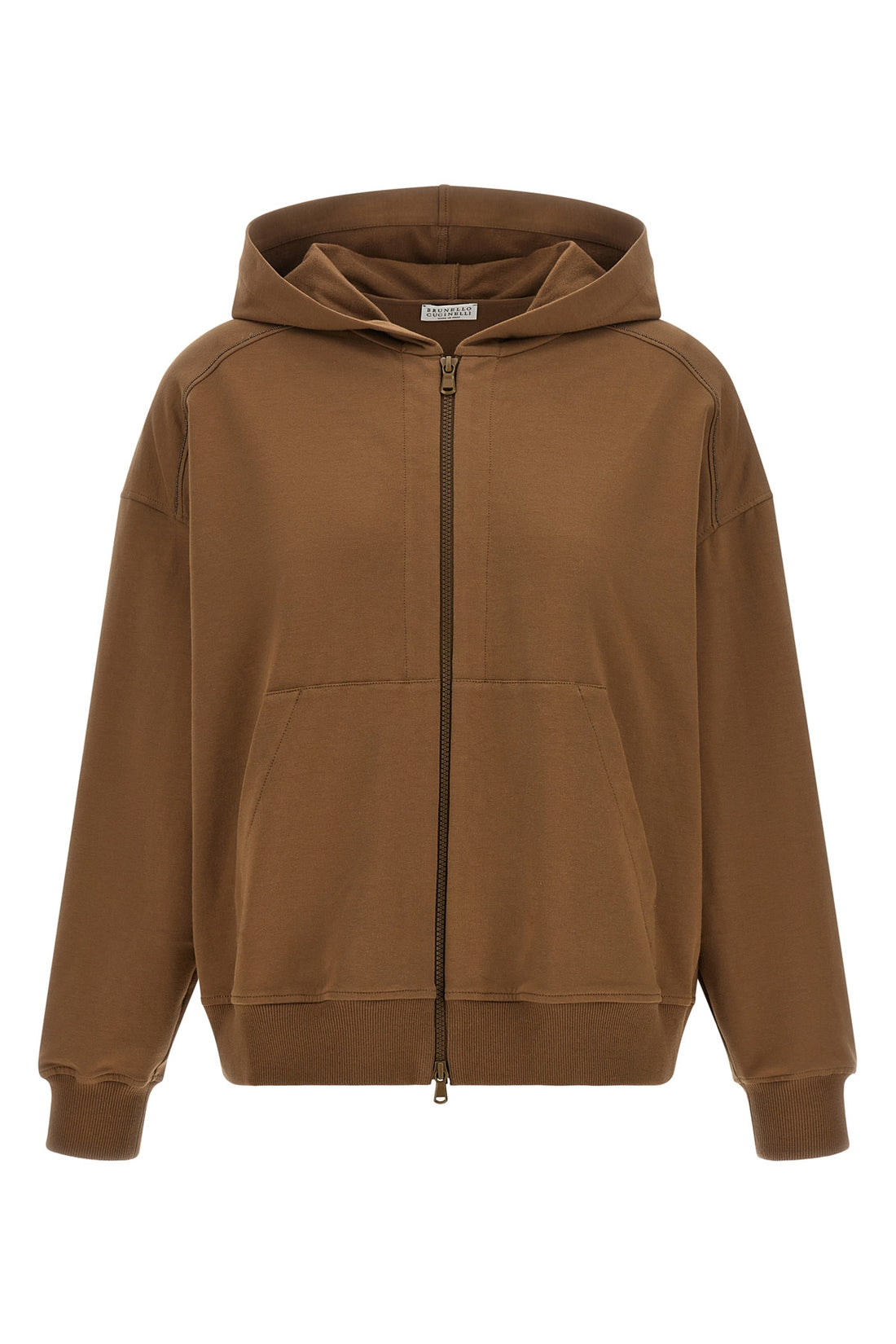 BRUNELLO CUCINELLI L lightweight stretch cotton hoodie