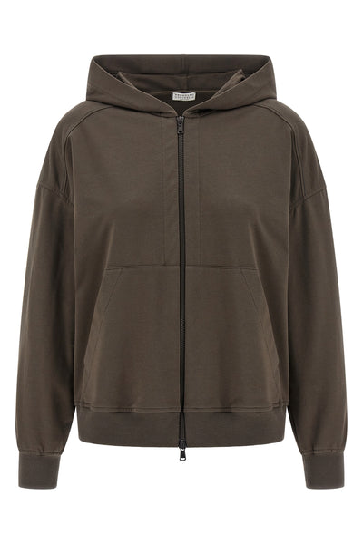 hoodie in brushed cotton