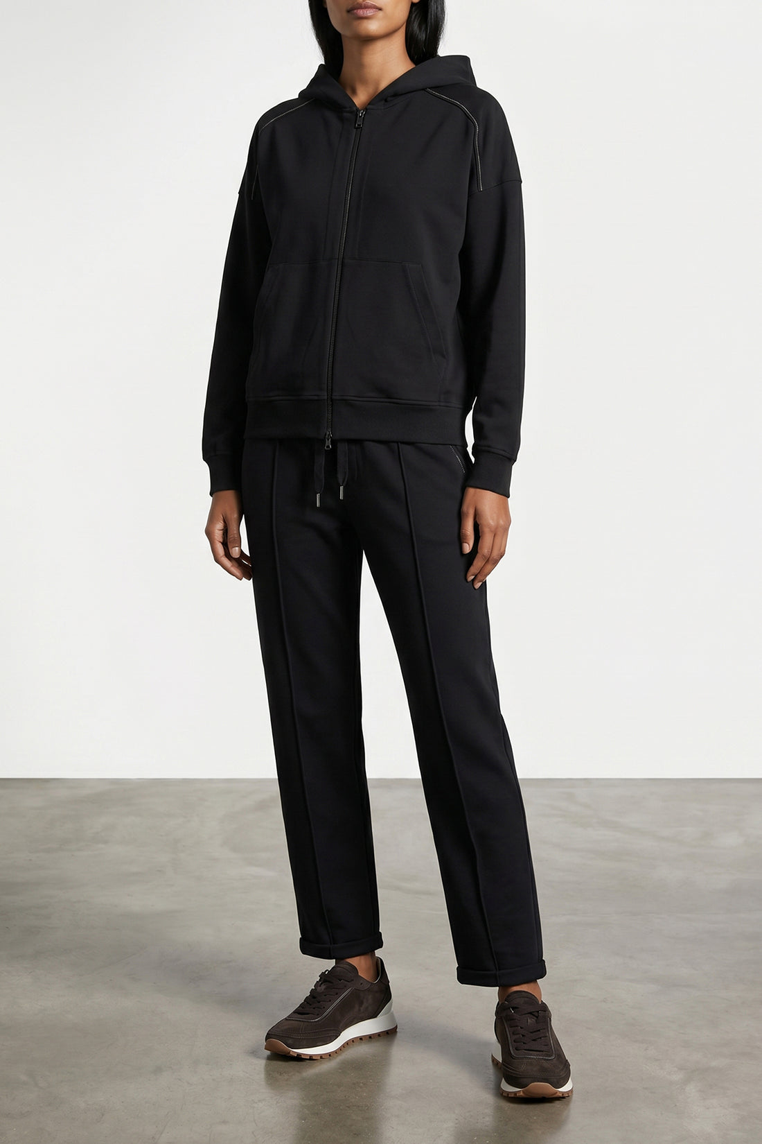 BRUNELLO CUCINELLI L track joggers in light stretch cotton sweatshirt