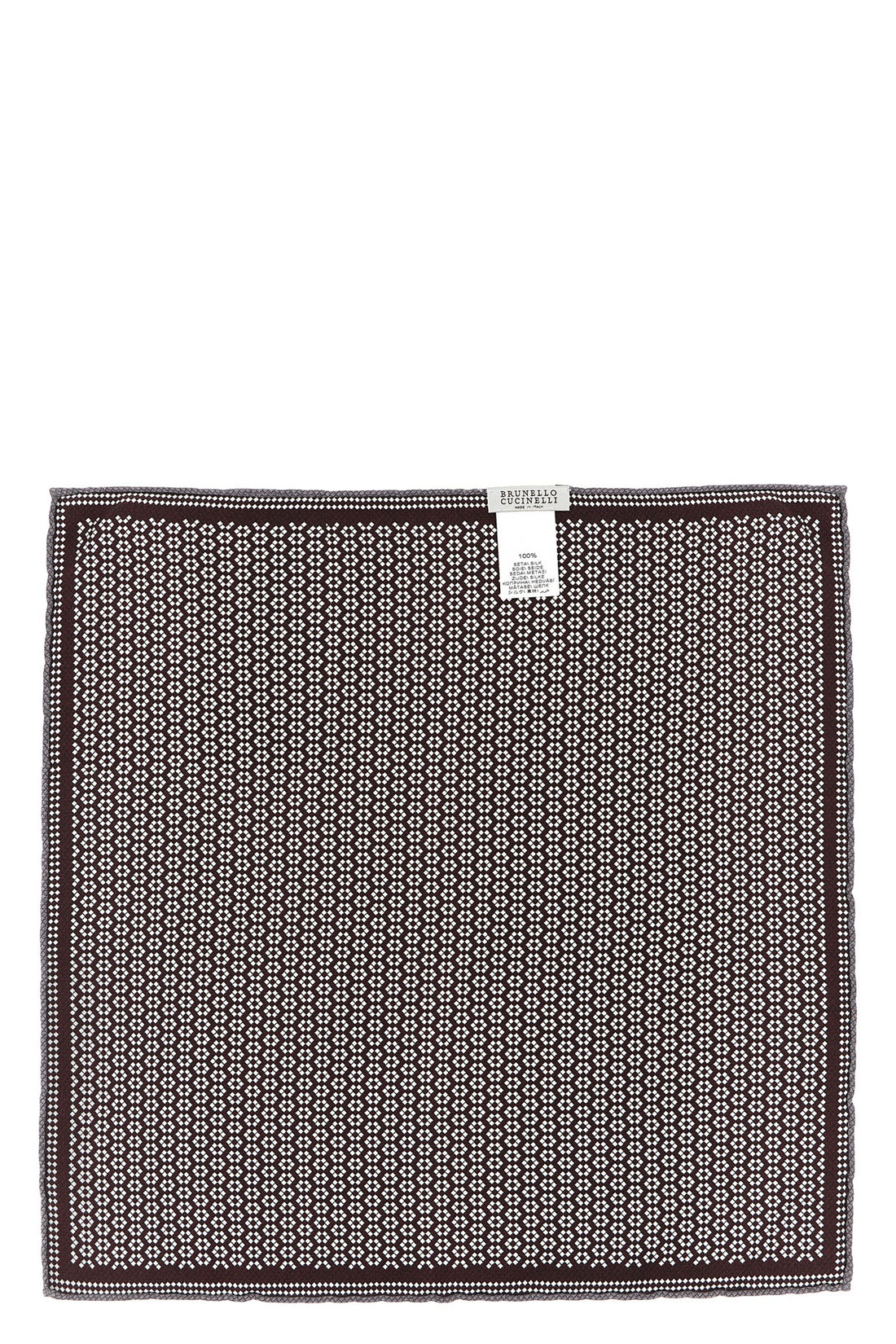 BRUNELLO CUCINELLI OS brunello cucinellis double-sided pocket square in silk