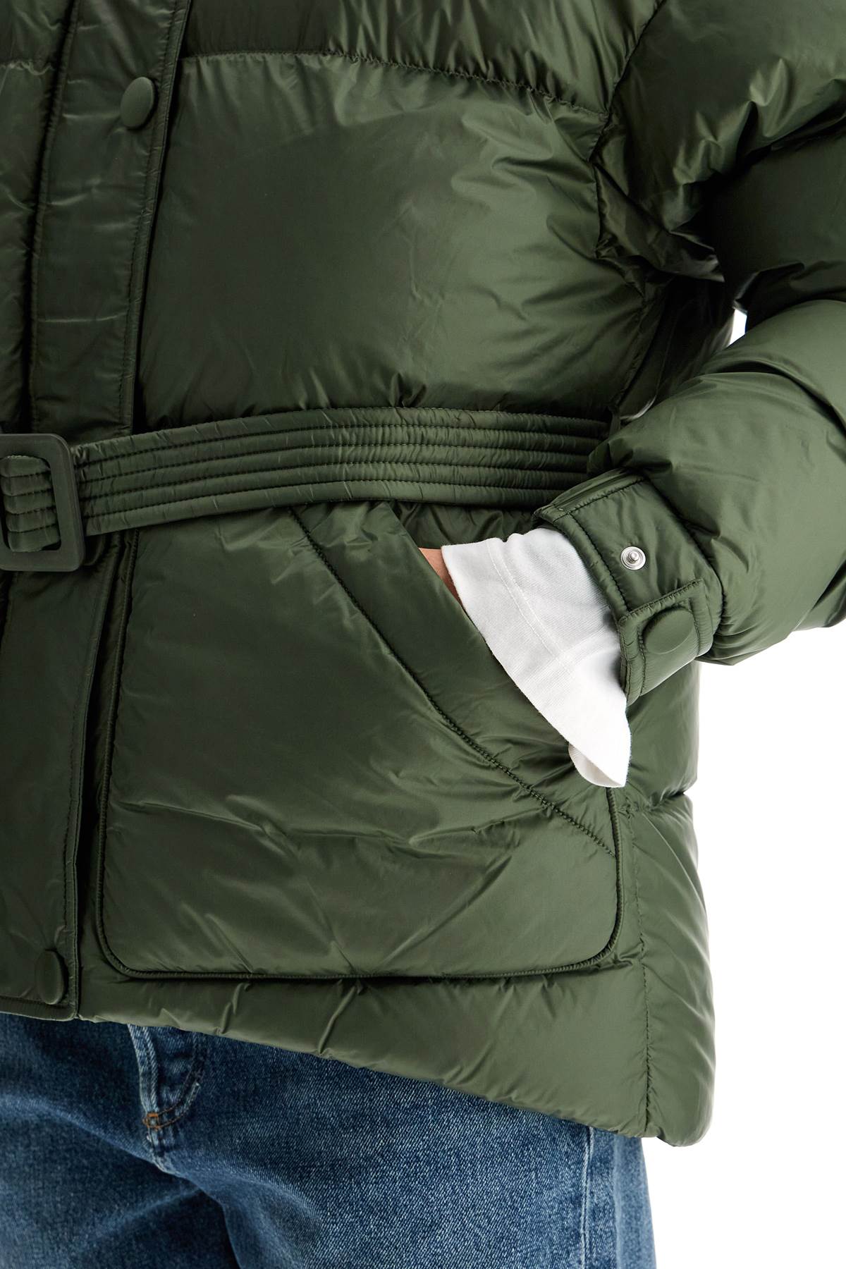 michlin belted down jacket