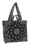medium cabas quilted and padded cotton shopping bag