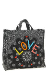 medium cabas quilted and padded cotton shopping bag