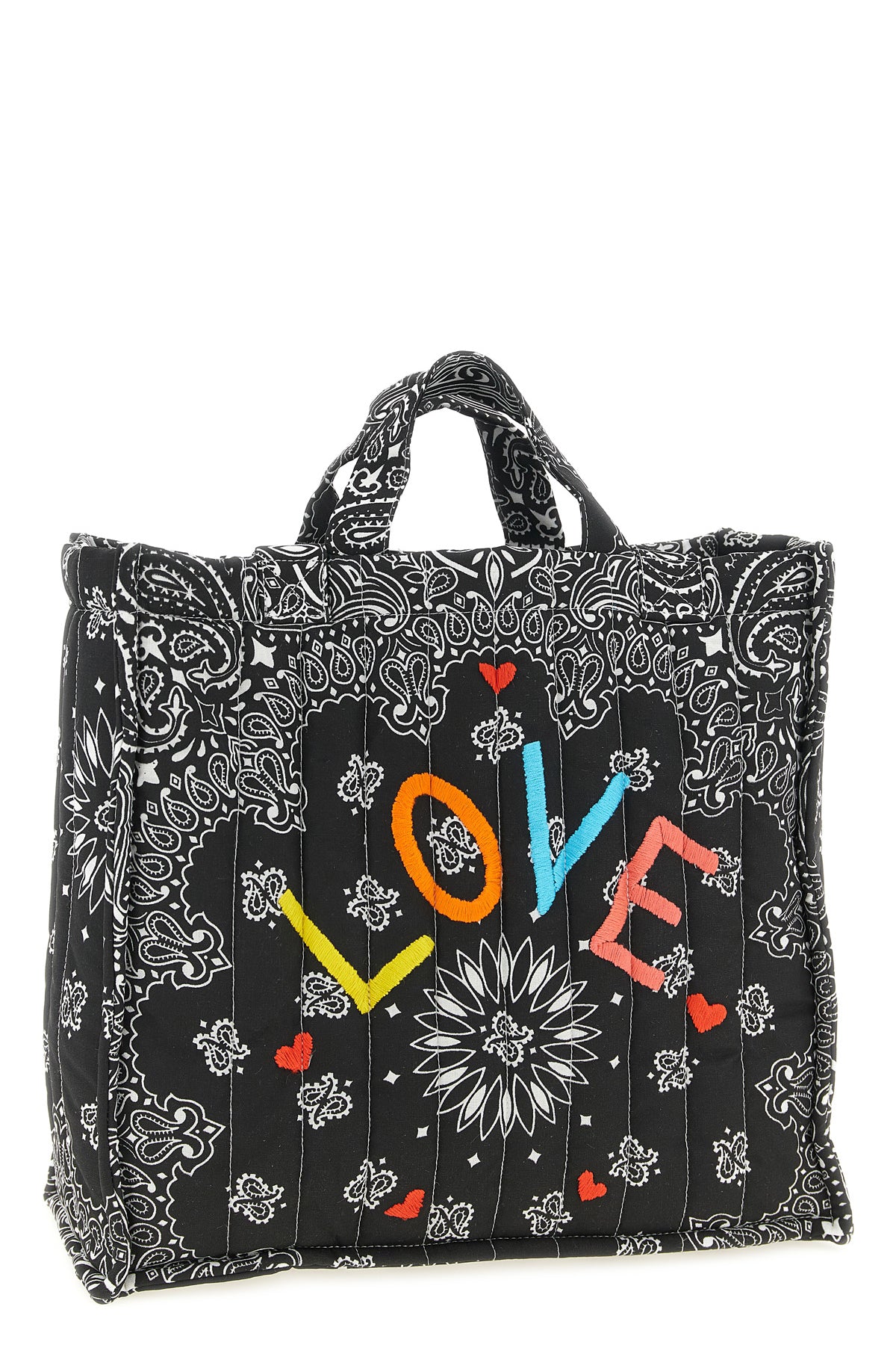medium cabas quilted and padded cotton shopping bag