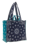 medium cabas quilted and padded cotton shopping bag