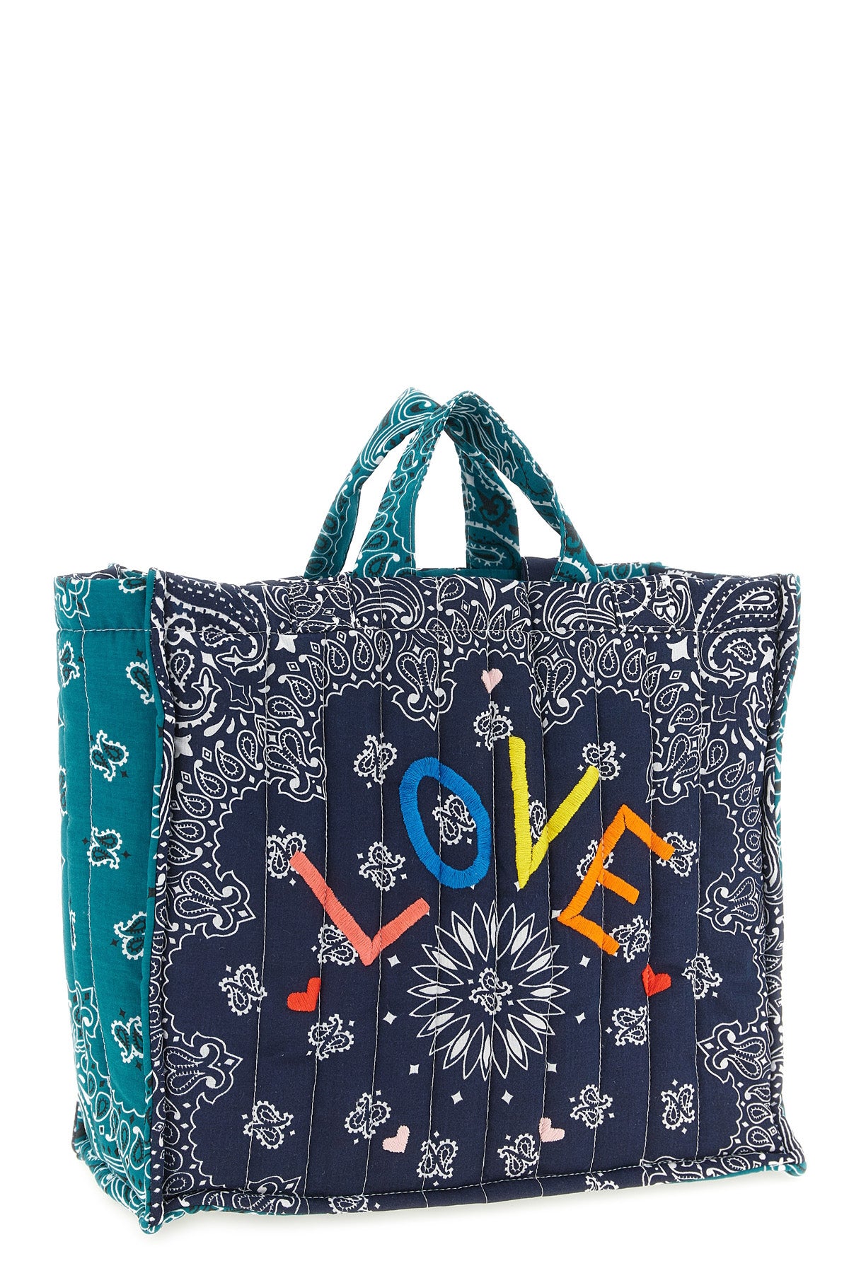 medium cabas quilted and padded cotton shopping bag