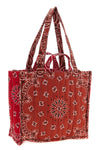 medium cabas quilted and padded cotton shopping bag