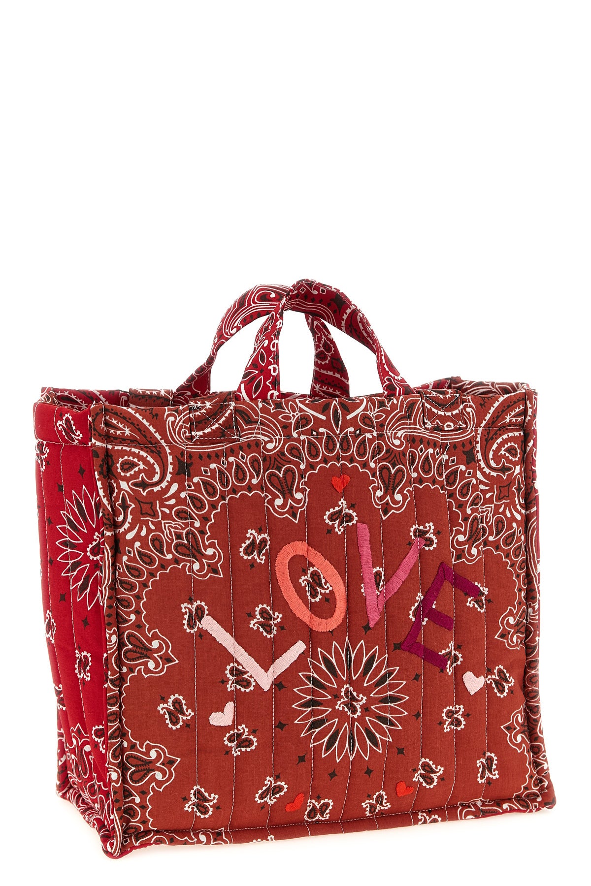 medium cabas quilted and padded cotton shopping bag