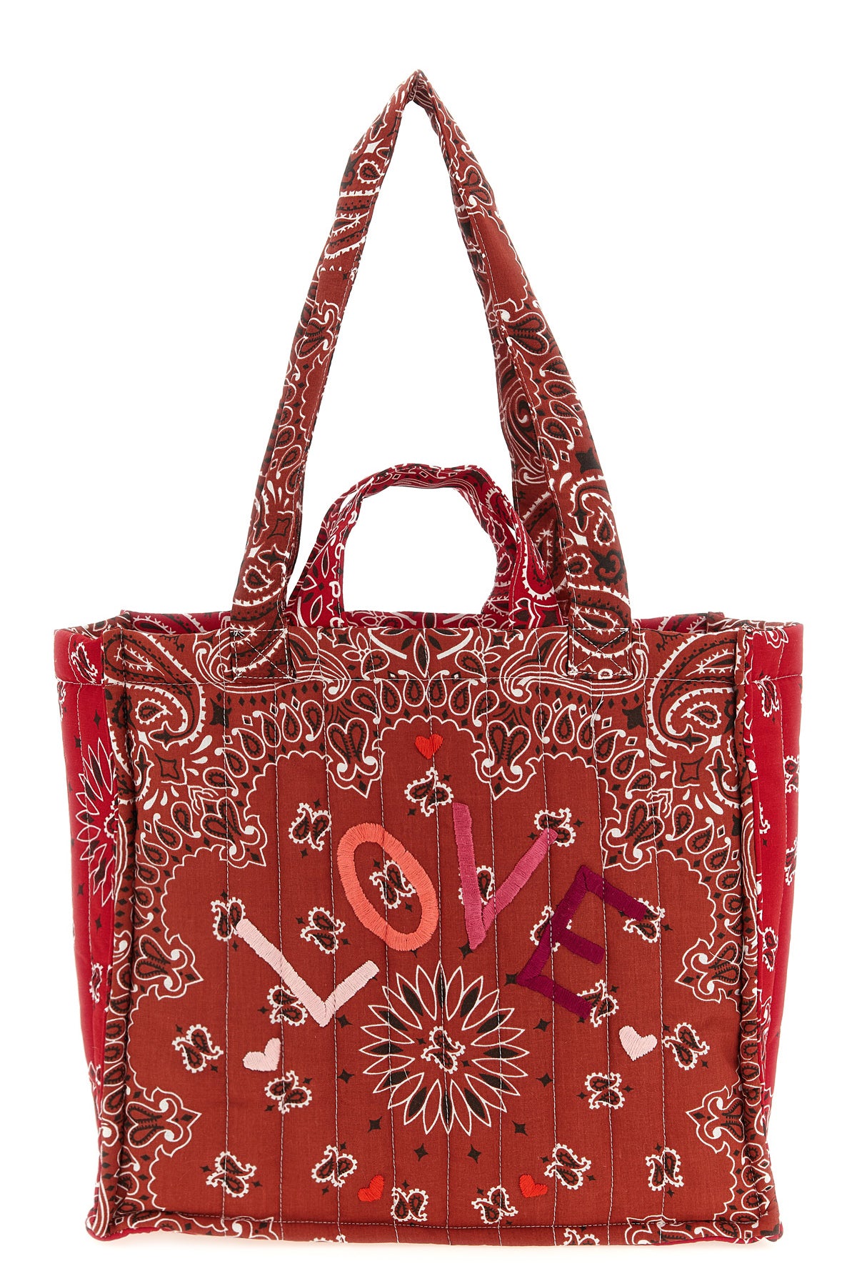 medium cabas quilted and padded cotton shopping bag