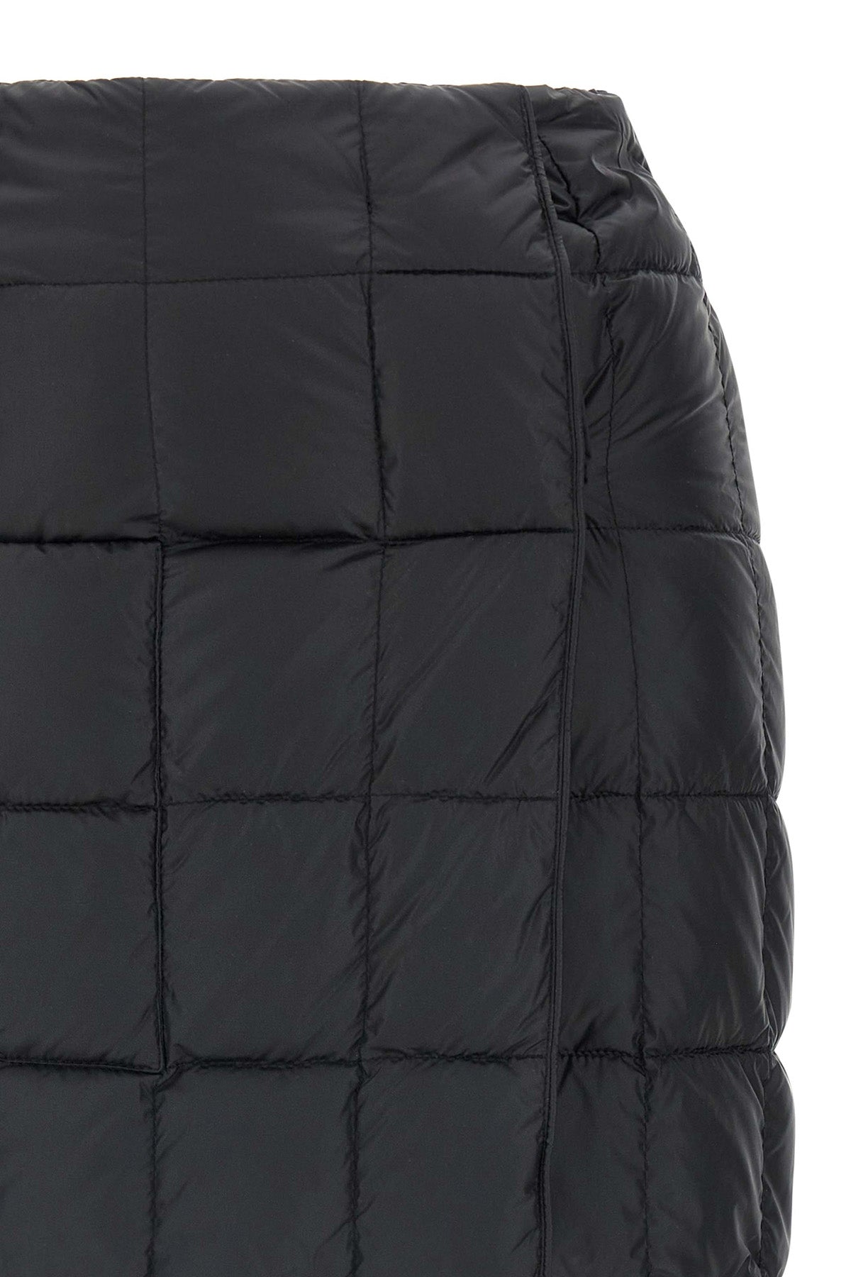 mini plahta quilted nylon skirt